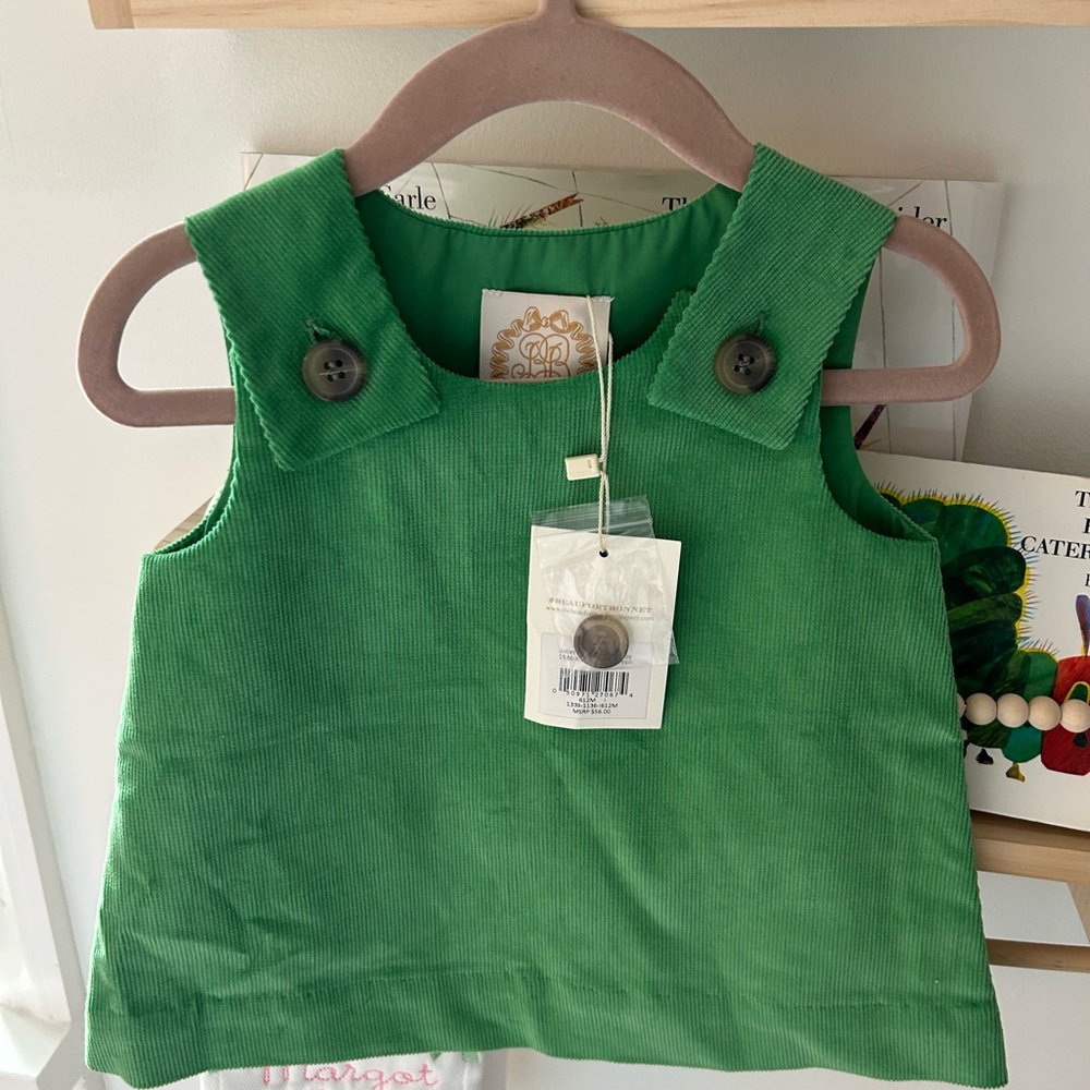Green Corduroy baby dress